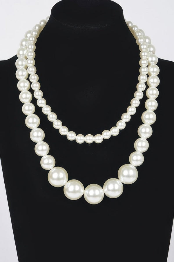 Mooniq Double Layered Pearl Necklace - KIOKO
