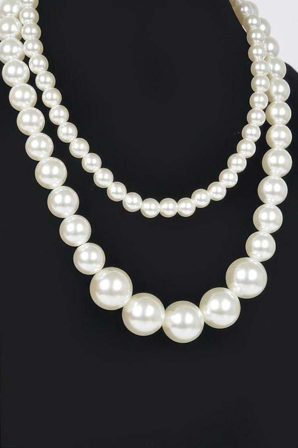 Mooniq Double Layered Pearl Necklace - KIOKO