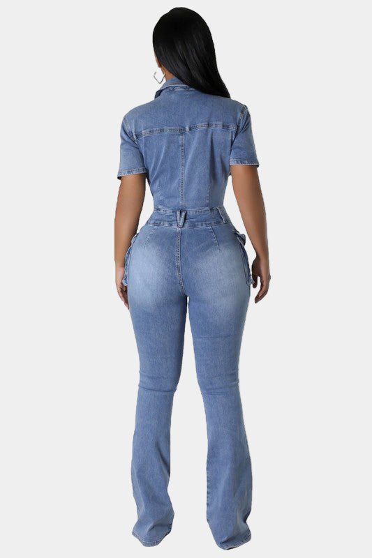 Mount Me Now Denim Jumpsuit - KIOKO