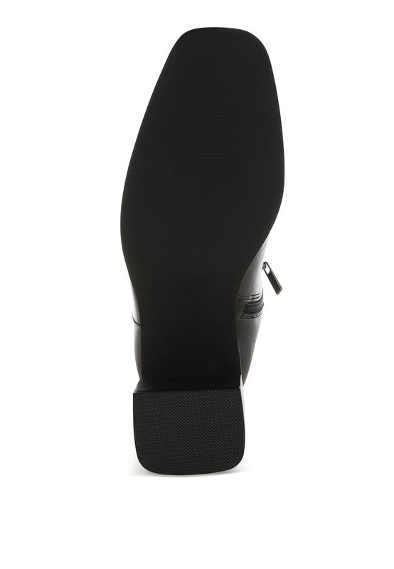 Muskox Square Toe Faux Leather Boots - KIOKO