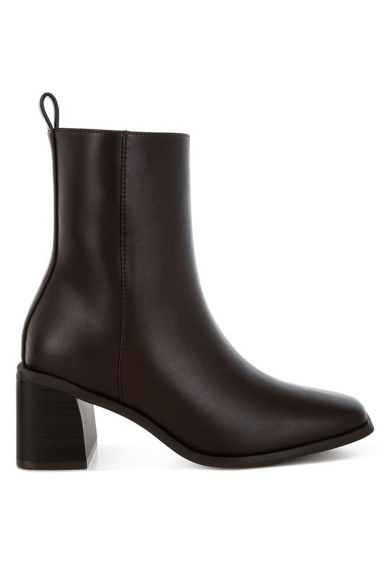 Muskox Square Toe Faux Leather Boots - KIOKO