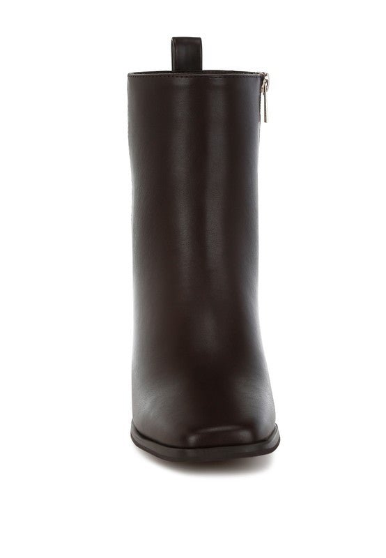 Muskox Square Toe Faux Leather Boots - KIOKO