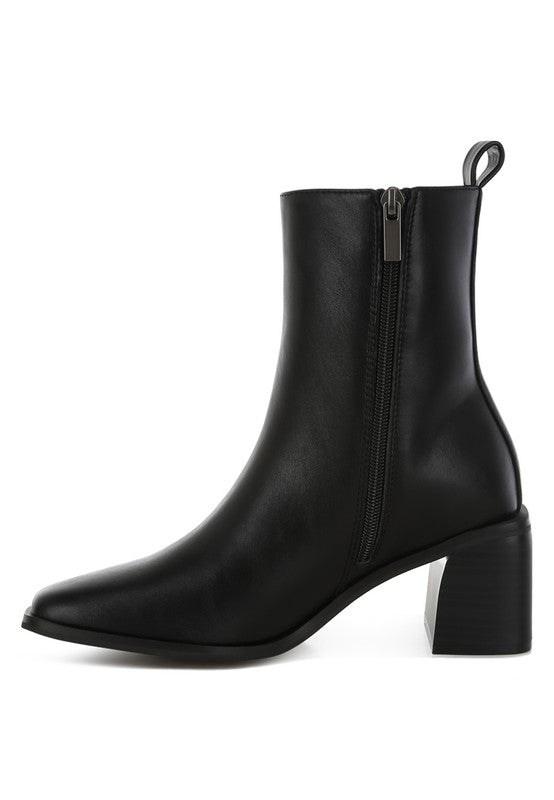 Muskox Square Toe Faux Leather Boots - KIOKO