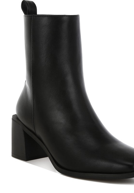 Muskox Square Toe Faux Leather Boots - KIOKO