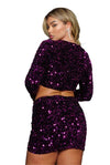 Nightfall Sequin Skirt Set - KIOKO