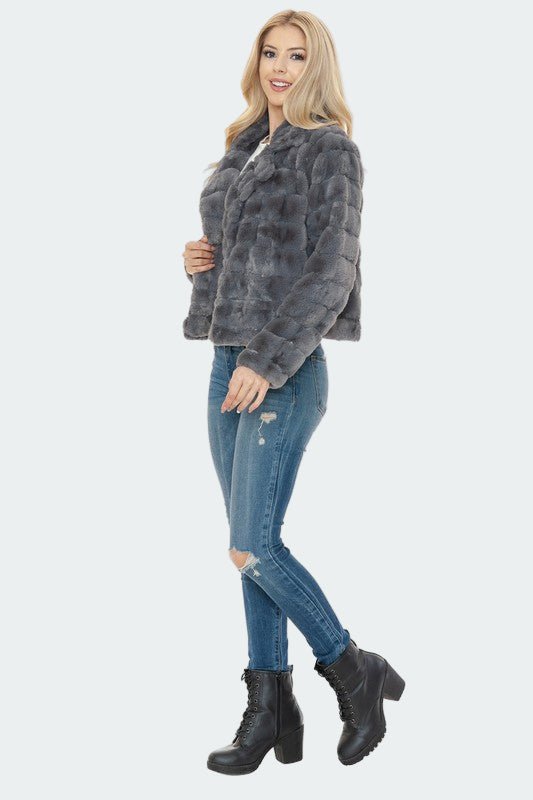 No Labels Missing Faux Fur Jacket - KIOKO