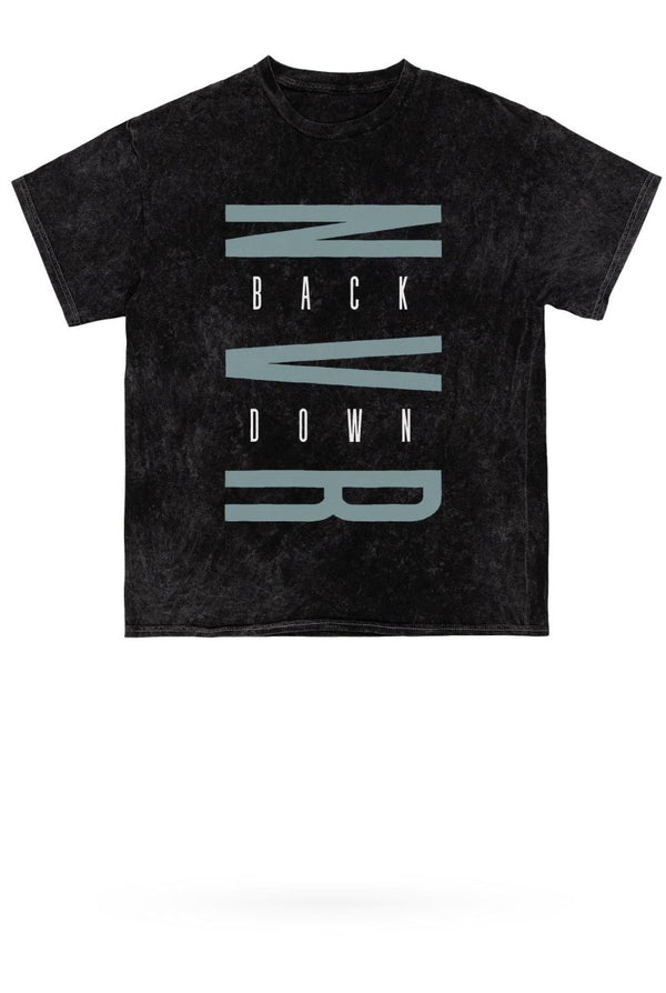 NVR Back Down Mineral Wash Gym Tee - KIOKO