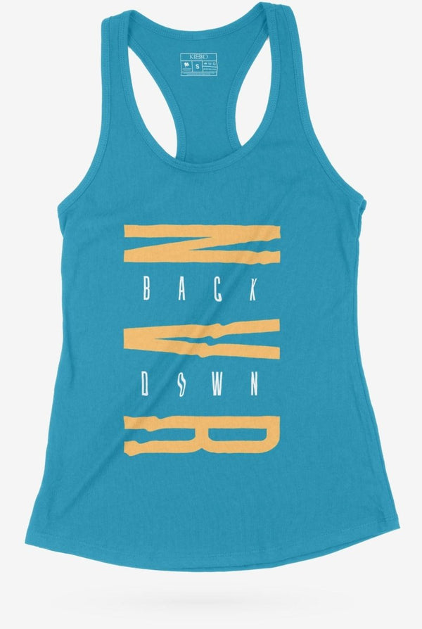 NVR Back Down Racerback Tank - KIOKO