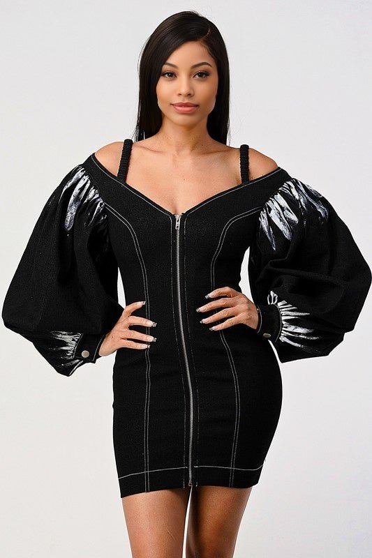 Onyx Blood Denim Dress - KIOKO