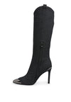 Places To Be Knee High Denim Boots - KIOKO
