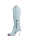 Places To Be Knee High Denim Boots - KIOKO