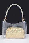 Plated Link Rhinestone Hobo Bag Set - KIOKO