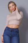 Play It Cool Pearl Edge Crop Top - KIOKO