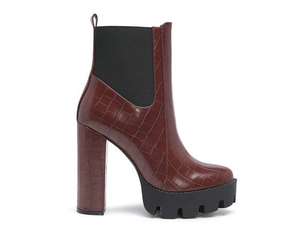 Poured In Croc Boots - KIOKO