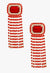 Prophyte Pulse Crystal Fringe Earrings - Red - KIOKO