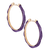Purple Violet Twisted Stone Hoops - KIOKO