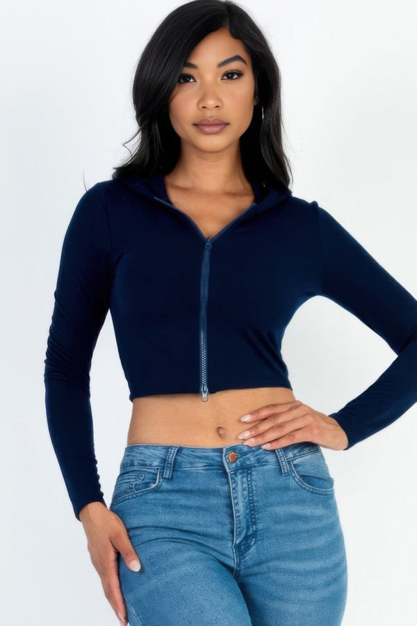 Push The Line Crop Hoodie - KIOKO