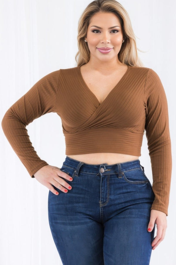 Rain Long Sleeve Crop Top - KIOKO