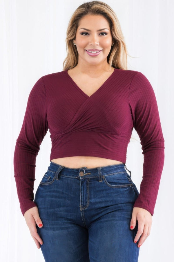 Rain Long Sleeve Crop Top - KIOKO