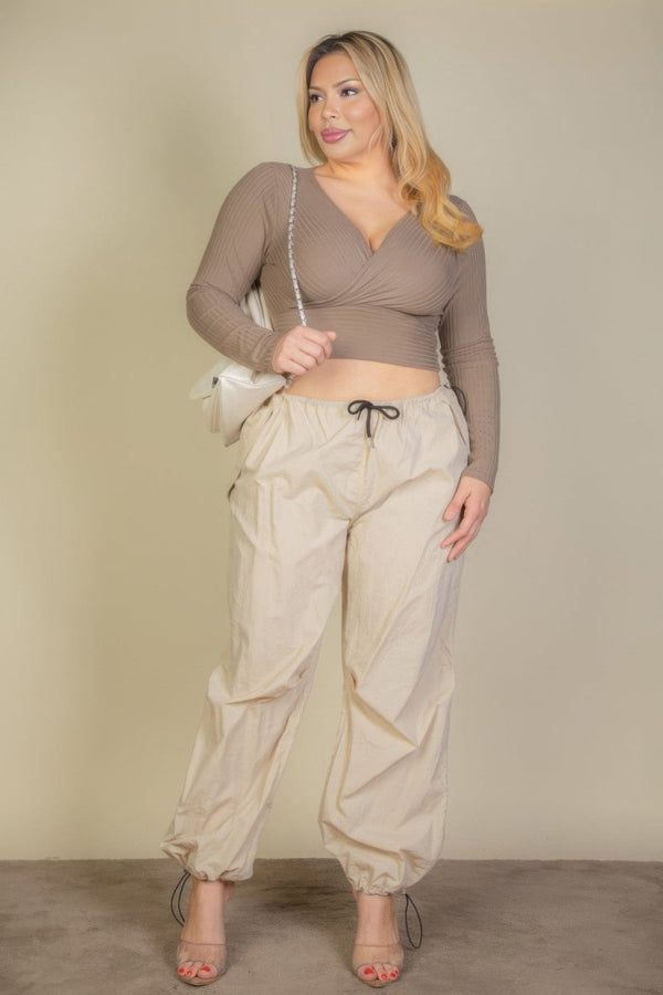 Rain Long Sleeve Crop Top - KIOKO