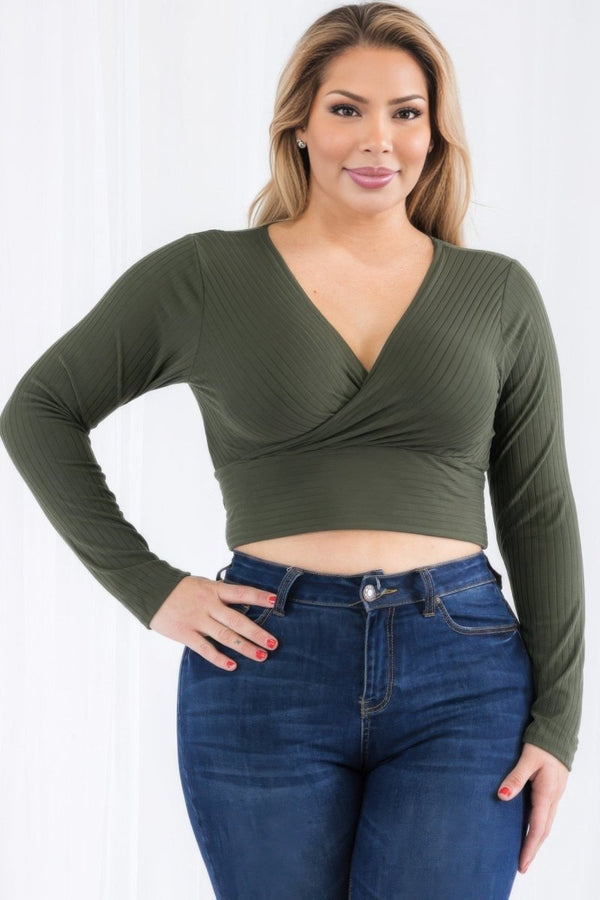 Rain Long Sleeve Crop Top - KIOKO