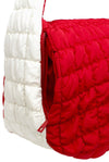 Red & Ivory Quilted Delta Signature Couture Bag - KIOKO