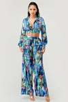 Reina Fuego Tropical Mirage Palazzo Set - KIOKO