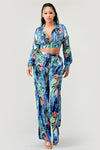 Reina Fuego Tropical Mirage Palazzo Set - KIOKO