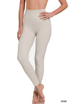 Ribbed Seamless High Waisted Full Length Leggings - KIOKO