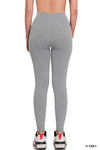 Ribbed Seamless High Waisted Full Length Leggings - KIOKO
