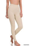 Ribbed Seamless High Waisted Full Length Leggings - KIOKO