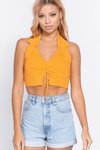 Sable Flame Knit Halter Top - KIOKO