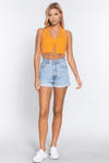 Sable Flame Knit Halter Top - KIOKO