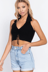 Sable Flame Knit Halter Top - KIOKO