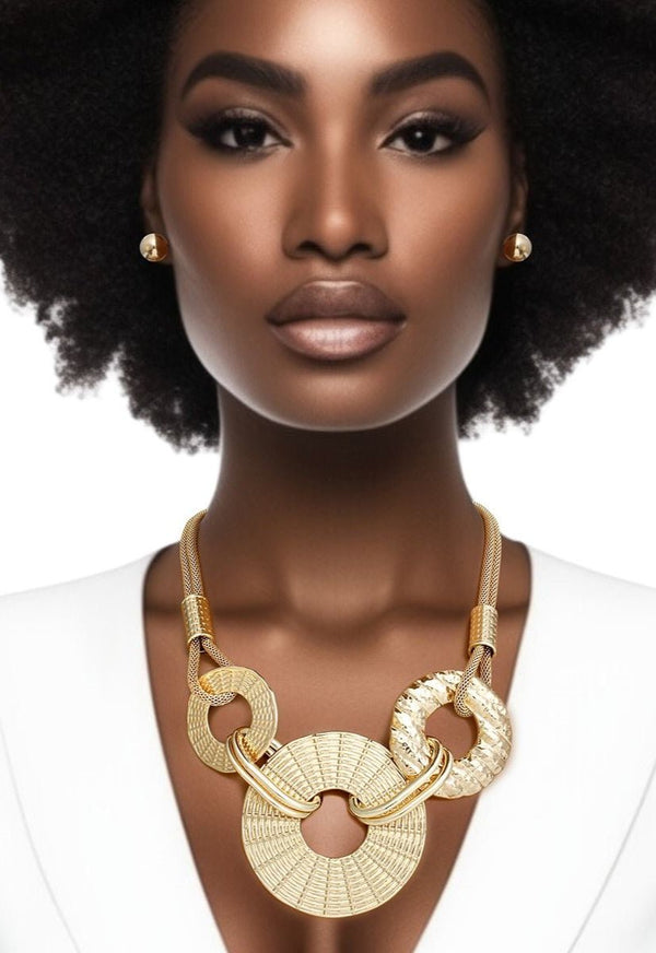 Sasslinked Mesh Chained Necklace - KIOKO