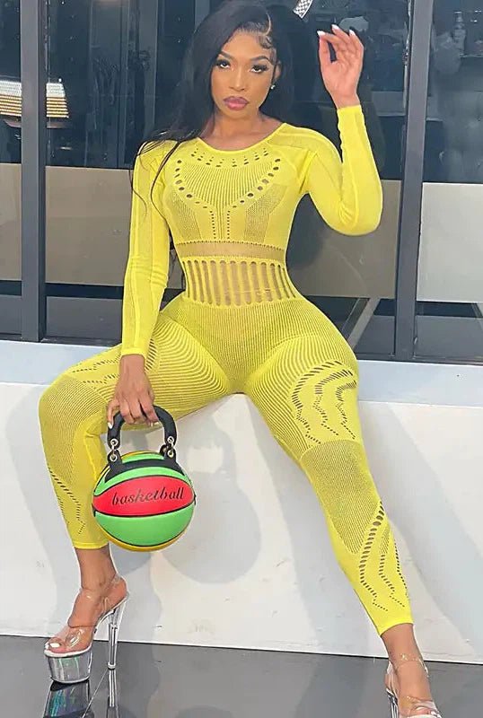 Say No More Mesh Jumpsuit - KIOKO