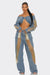 Serving The Most Mesh Denim Set - KIOKO