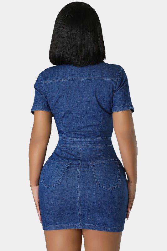 Show That Mid Denim Dress - KIOKO