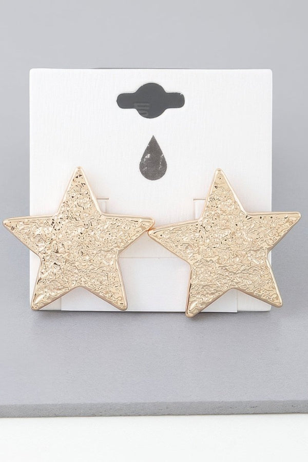 Star Girl Hammered Earrings - KIOKO