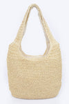 Stitched Up Straw Hobo Bag - KIOKO