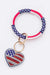 Stone Heart Flag Key Chain Bracelet - KIOKO
