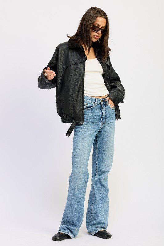 Taste Ain't Taught Leather Jacket - KIOKO