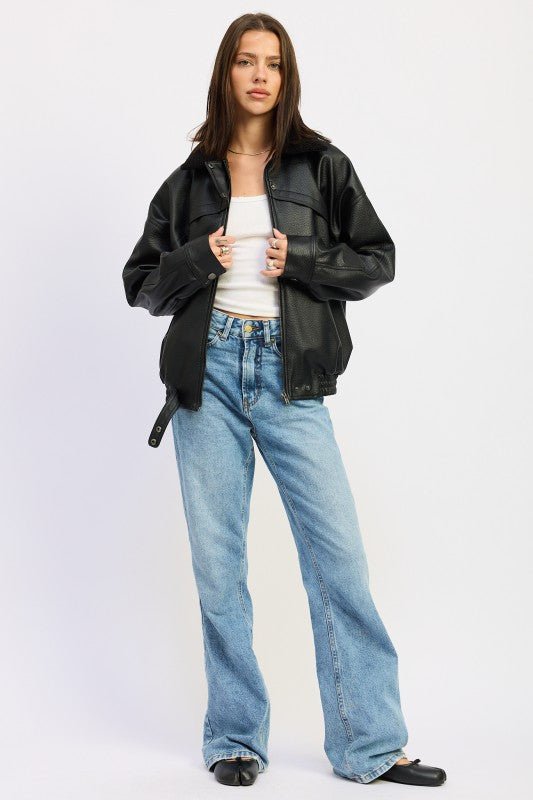 Taste Ain't Taught Leather Jacket - KIOKO