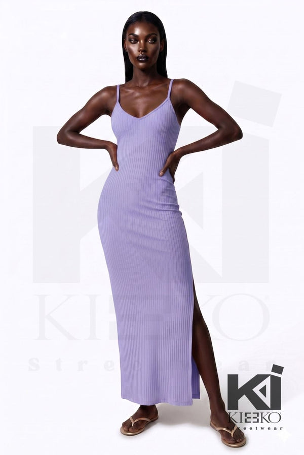 Look But Don't Side Slit Maxi Dress - KIOKO