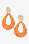 Tideyn Teardrop Faux Straw Earrings - KIOKO