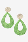 Tideyn Teardrop Faux Straw Earrings - KIOKO
