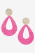 Tideyn Teardrop Faux Straw Earrings - KIOKO