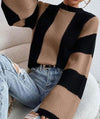Trend Setter Color Block Sweater - KIOKO