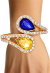 True Ties Teardrop Cuff Bracelet - Blue Gold - KIOKO