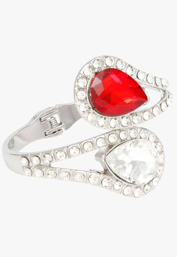 True Ties Teardrop Cuff Bracelet - Red White - KIOKO